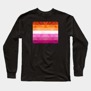 Lesbian Pride Digital Quilt Long Sleeve T-Shirt